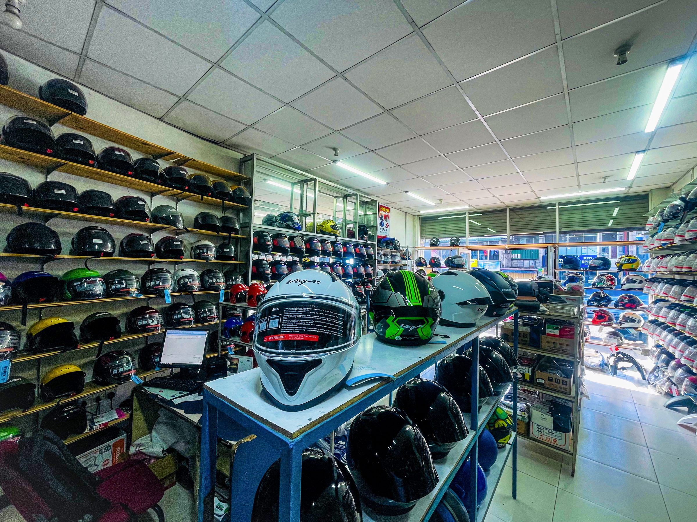 Helmet Shop Interior